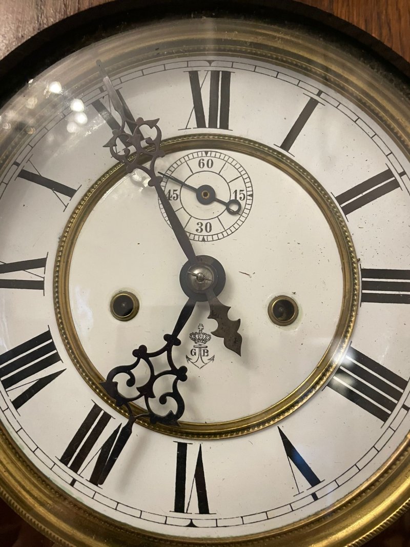 Antique Victorian Quality Carved Oak Vienna Wall Clock - Image 6